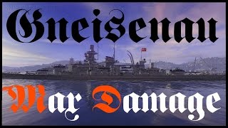 Gneisenau  World of Warships  207k Damage Max Damage on NA and EU [upl. by Greff]