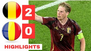 Belgium vs Romania HIGHLIGHTS amp ALL GOALS 20  De Bruyne Goal  EURO 2024 [upl. by Collen]