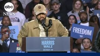 Eminem introduces Barack Obama at Kamala Harris rally in Detroit [upl. by Lucier328]