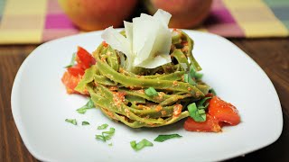 Video ricetta tagliatelle agli spinaci con pesto mediterraneo e Raspadura Bella Lodi [upl. by Triley]