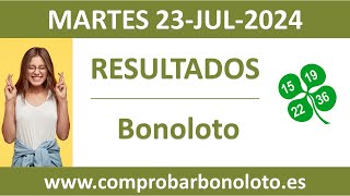 Resultado del sorteo Bonoloto del martes 23 de julio de 2024 [upl. by Eladnyl]