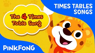 The 4 Times Table Song  Count by 4s  Times Tables Songs  PINKFONG Songs for Children [upl. by Zebulen]