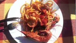 Pasta Gamberoni e Calamari pasta with prawns and calamari [upl. by Zilef11]