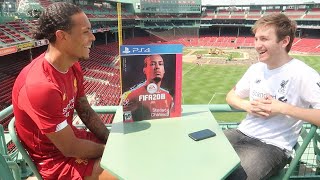 Virgil Van Dijk predicts his FIFA 20 rating [upl. by Turrell]