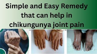 chikungunya joint pain treatment home remedySJSiddiqui [upl. by Kcirdes]