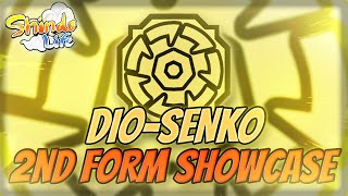 CODE MAX 2ND FORM DIO SENKO FULL SHOWCASE  Shindo Life [upl. by Urbana595]