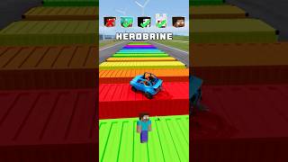 NOOB vs PRO vs HACKER vs HEROBRINE Car Jump Challenge 5 🤩 🚗 shorts beamngdrive [upl. by Arolf]