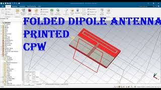 FOLDED PRINTED ANTENNA CST [upl. by Nnayrrehs234]