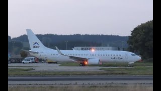 Full HD  quotRAREquot  B7378BK  AirExplore quotSunset take offquot at EDJAMemmingen Airport  092018 [upl. by Latsirc]