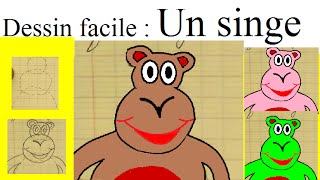 Apprendre à dessiner des animaux  dessin d’un singe [upl. by Aneehsak467]