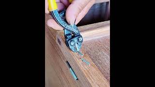 Square corner cabinet hinge installation process [upl. by Pascasia]