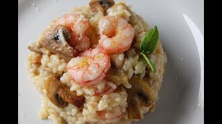 Risotto de champiñones y gambas [upl. by Baiel]