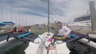 Weta Trimaran Sailing  Paraplegic Transferring [upl. by Yssenhguahs]