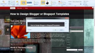 How to Design Blogger templates or Blogspot Templates with Artisteer 3 [upl. by Esiocnarf]