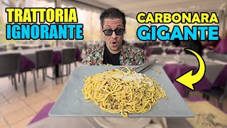 MANGIAMO in una TRATTORIA dove fanno la CARBONARA GIGANTE [upl. by Lebazi274]