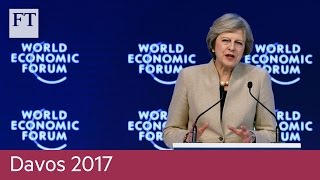 Theresa Mays anticlimactic Davos speech  Davos 2017 [upl. by Analahs]