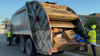 Massive Garbage Truck Compilation Roaring Old WM Rear Loaders in Clay County [upl. by Atimed]