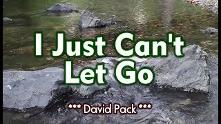 I Just Cant Let Go  David Pack KARAOKE VERSION [upl. by Notsa93]