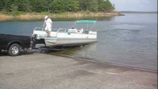 How to Load a Pontoon Boat onto a Trailer in less than 2 Minutes [upl. by Giddings]