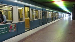 München UBahn MVGBaureihe A U6  Klinikum Großhadern départ [upl. by Nylyram]