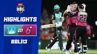 Brisbane Heat v Sydney Sixers  BBL13 [upl. by Sanyu]