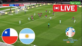 🔴 Argentina vs Chile LIVE 🏆  ⚽ Match LIVE today video game simulation and recreation  PES [upl. by Dirraj]