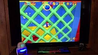 Castles Secret Star  Bowser in the Fire Sea  8 Red Coins  Mario 64 [upl. by Larimore]