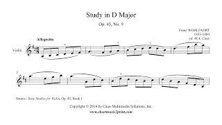 Wohlfahrt  Study in D Major Op 45 No 9  Violin [upl. by Tomkins]