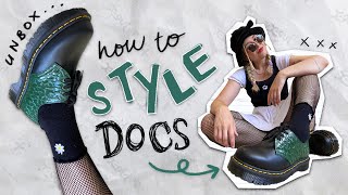 dr martens 1461 bex unboxing  how to style dr martens xgirl [upl. by Yelsiap400]