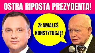 Czarzasty chce Trybunału Stanu dla Dudy Prezydent uderza w Strzębosza [upl. by Halyak]