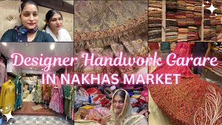 Designer Bridal Handwork Garare in reasonable price New Collection Nakhas Market Lucknow😊🙀😁😳 [upl. by Wendelin69]