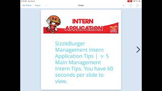 SizzleBurger Management Intern Application Tips ✰ [upl. by Hpesojnhoj]