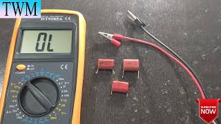 PF CAPACITOR VALUE CHECK MULTIMETER 105J1uf155J15uf225J25uf 400V TECHWITHMANISH1989 [upl. by Adnuahs646]