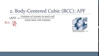 Body Centered Cubic BCC  Derivation of APF and visualization using VESTA [upl. by Temhem305]