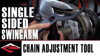 Motorcycle Single Sided Swingarm Chain Adjustment Tool  DS Sales Tool 40 Review [upl. by Poland]