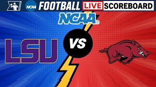 LSU Tigers vs Arkansas Razorbacks  NCAA Football Live Score [upl. by Jessie]