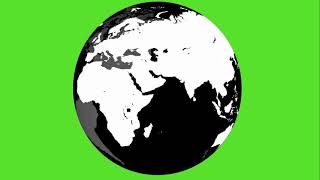 Rotating globe animation green screen video footer 01 [upl. by Auqenwahs]