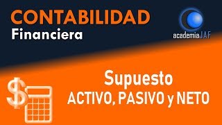 Ejercicio  supuestos de Activo Pasivo y Neto  Contabilidad Capítulo 4 curso básico  academia JAF [upl. by Theo477]