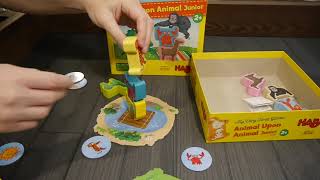 Review HABA My Very First Games  Animal Upon Animal Junior [upl. by Indys]