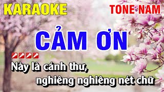 Karaoke Cảm Ơn Tone Nam Nhạc Sống Dễ Hát  Hoàng Luân [upl. by Gladdie]