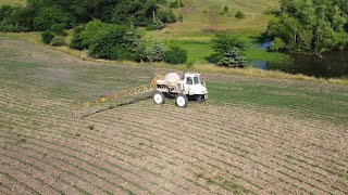 Spraying in central Iowa farming [upl. by Analle]