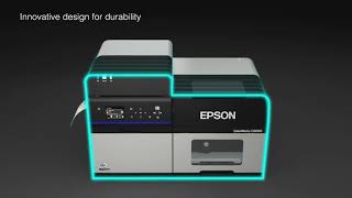 Impresora de etiquetas industrial Epson de injección de tinta C8000 [upl. by Qifahs288]