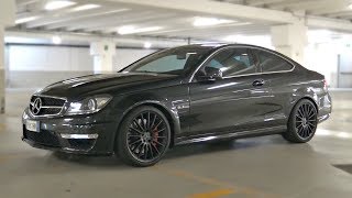 MY NEW 2012 MERCEDES C63 AMG  Walkaround Soundcheck amp Quick Night POV Drive [upl. by Shivers]