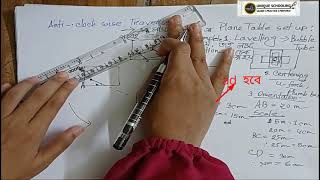 Traversing Method এর মাধ্যমে কিভাবে Survey করা হয়  Plane Table Surveying [upl. by Leoy]