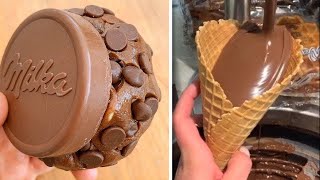 Oddly Satisfying Chocolate Cake Video Compilations  So Delicious Chocolate MELTED Cake Recipe [upl. by Ramas764]