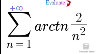 amazing sum of arctan 2n2 [upl. by Atileda]