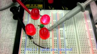 Fullwave bridge rectifier with LEDs [upl. by Nawoj]