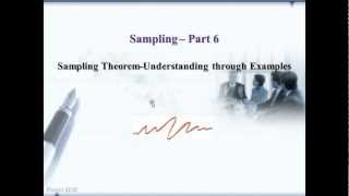 Sampling Part 6Sampling Theorem Understanding Through Examples [upl. by Jessica]