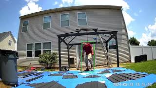 Kozyard Alexander 10x12 Gazebo assembly timelapse video [upl. by Ripleigh]