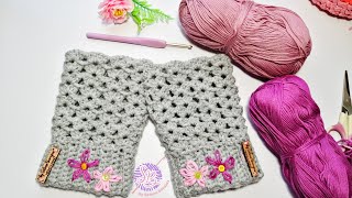 Mitones🌺CROCHET fáciles sin aumentos sin disminución 😱 [upl. by Kathrine]